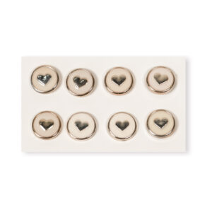 1.1cm Heart-Print ABS Plastic Button