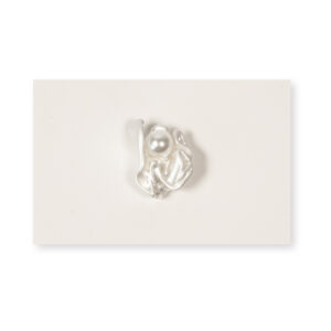 1.4 x 2cm Silver Relief Motif Alloy Button