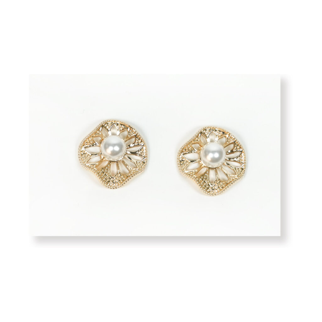 1.8cm Gold Decorative Pair Alloy Button