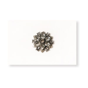 1.9cm Dark Floral Cluster Alloy Button