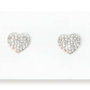 13mm Rhinestone Heart Alloy Button