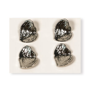 15 x 19mm Silver Small Leaf Alloy Button