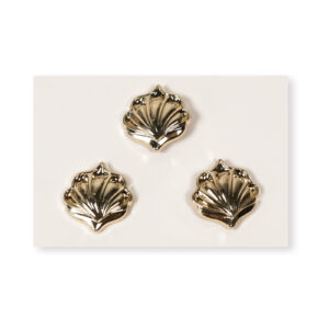 17 x 18mm Gold Leaf Fan Alloy Button