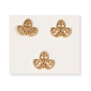 17 x 18mm Gold Openwork Flower Alloy Button