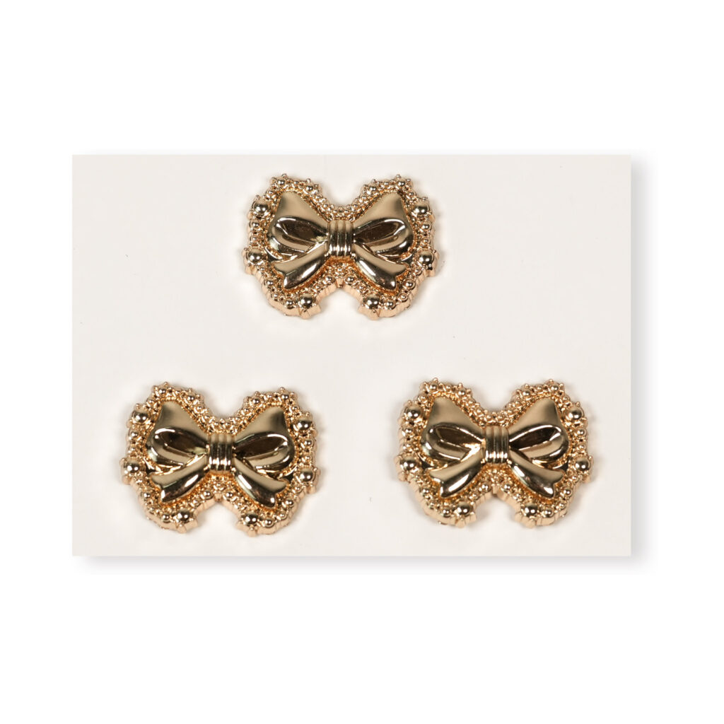 17 x 23mm Gold Bow Alloy Button