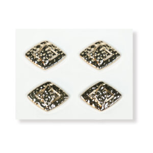 17 x 23mm Gold Openwork Diamond Alloy Button