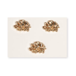 18 x 13mm Gold Floral Cluster Alloy Button