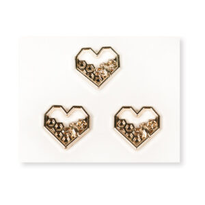 18 x 17mm Openwork Heart Alloy Button