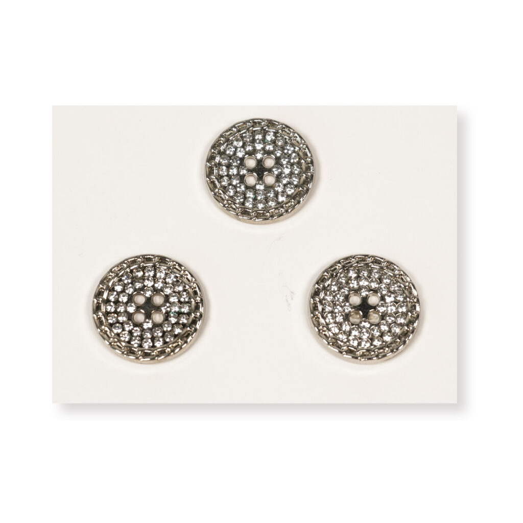 18mm Silver Floral Button Alloy Button