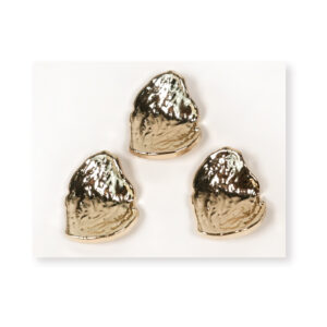 19 x 24mm Gold Faceted Leaf Alloy Button
