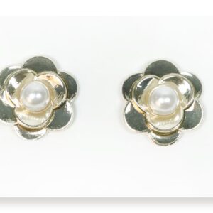 2.0cm Black Floral Alloy Button
