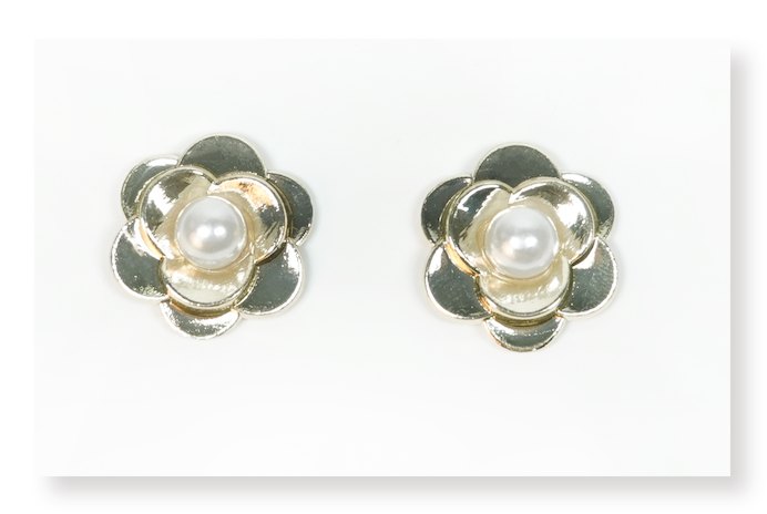 2.0cm Black Floral Alloy Button