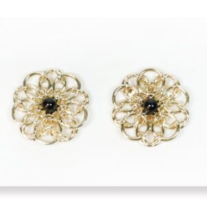 2.0cm Red Flower with Dark Center Alloy Button