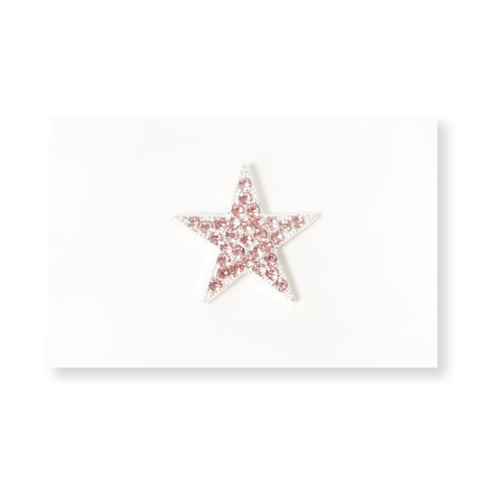 2.5cm Pink Star Alloy Button
