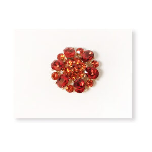 2.6cm Red Enamel Flower Alloy Button