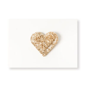 2.7 x 2.4cm Gold Rhinestone Heart Alloy Button