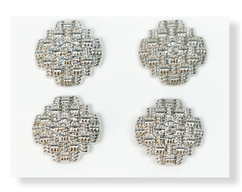 21mm Gold Geometric Floral Square Alloy Button
