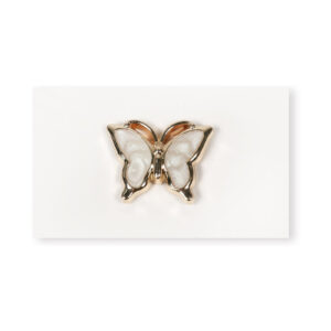 25mm Gold Butterfly Alloy Button