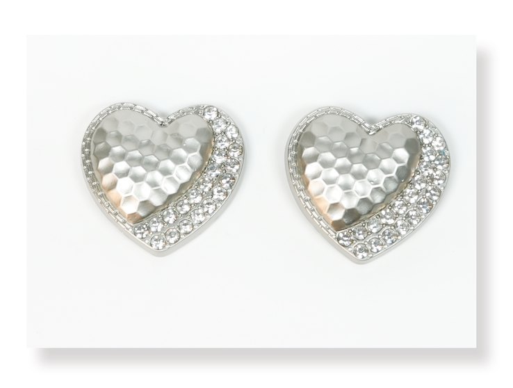 25mm Pearl and Crystal Flower Alloy Button