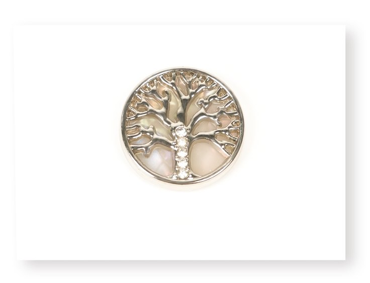 25mm Tree of Life Round Alloy Button