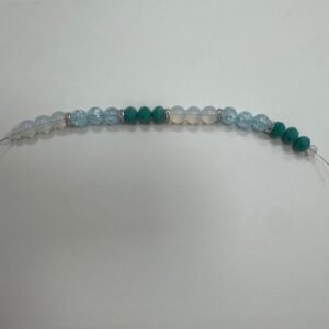 7-Inch Aqua and Teal Bead Strand