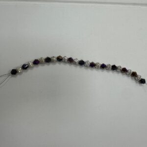 7-Inch Black Plum and Champagne Bead Strand