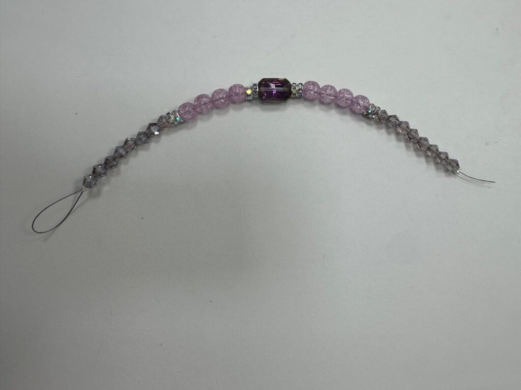 7-Inch Blush Pink and Purple Bead Strand