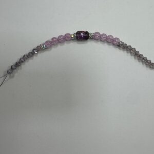 7-Inch Blush Pink and Purple Bead Strand