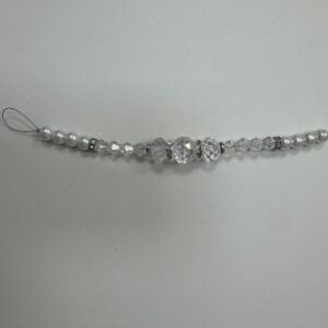 7-Inch Clear Crystal and Pearl Bead Strand
