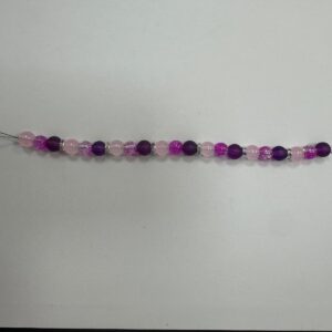 7-Inch Purple Crystal and Plum Bead Strand