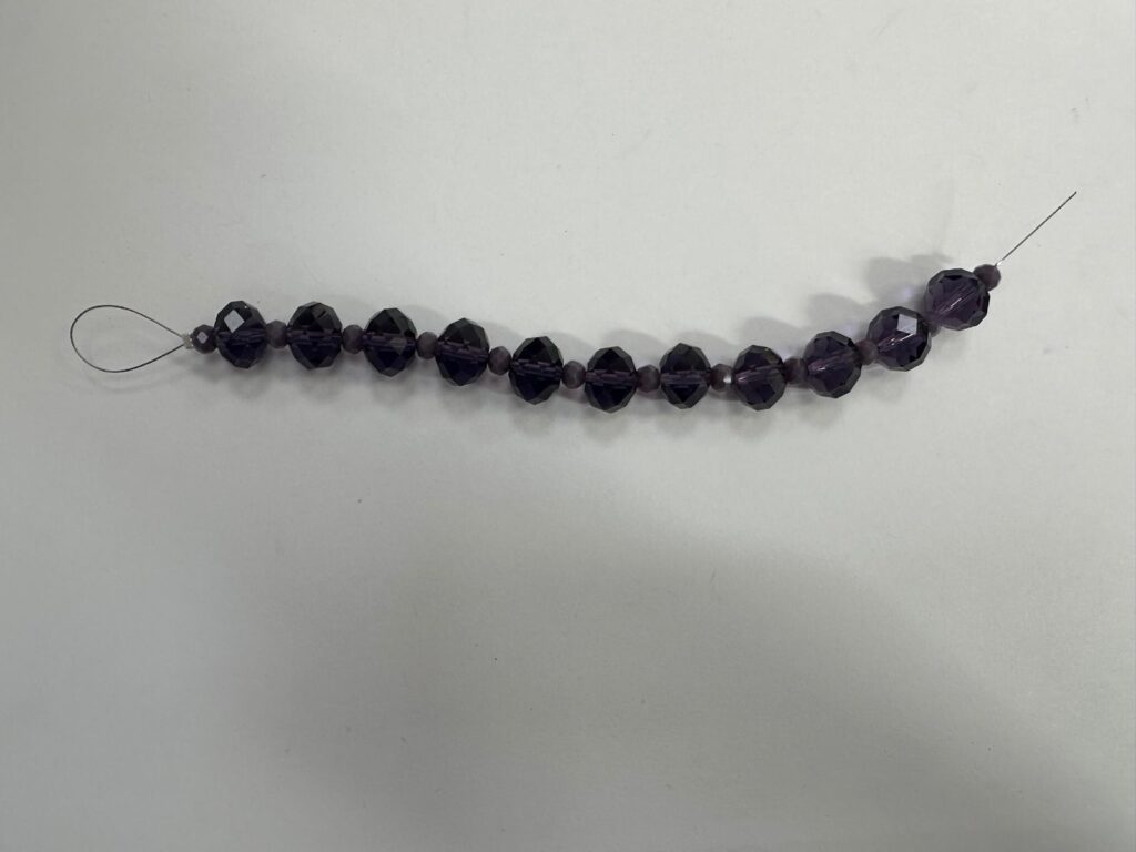 7-Inch Purple Faceted Crystal Bead Strand