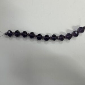 7-Inch Purple Faceted Crystal Bead Strand