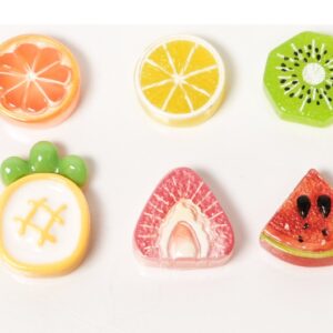 Assorted Fruit Slice Flatback Resin Embellishment, 16 x 22mm