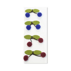 Berry and Leaf Fabric Applique, 90mm