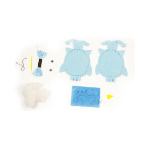 Blue Owl Felt Keychain Sewing Kit, 13-15 cm