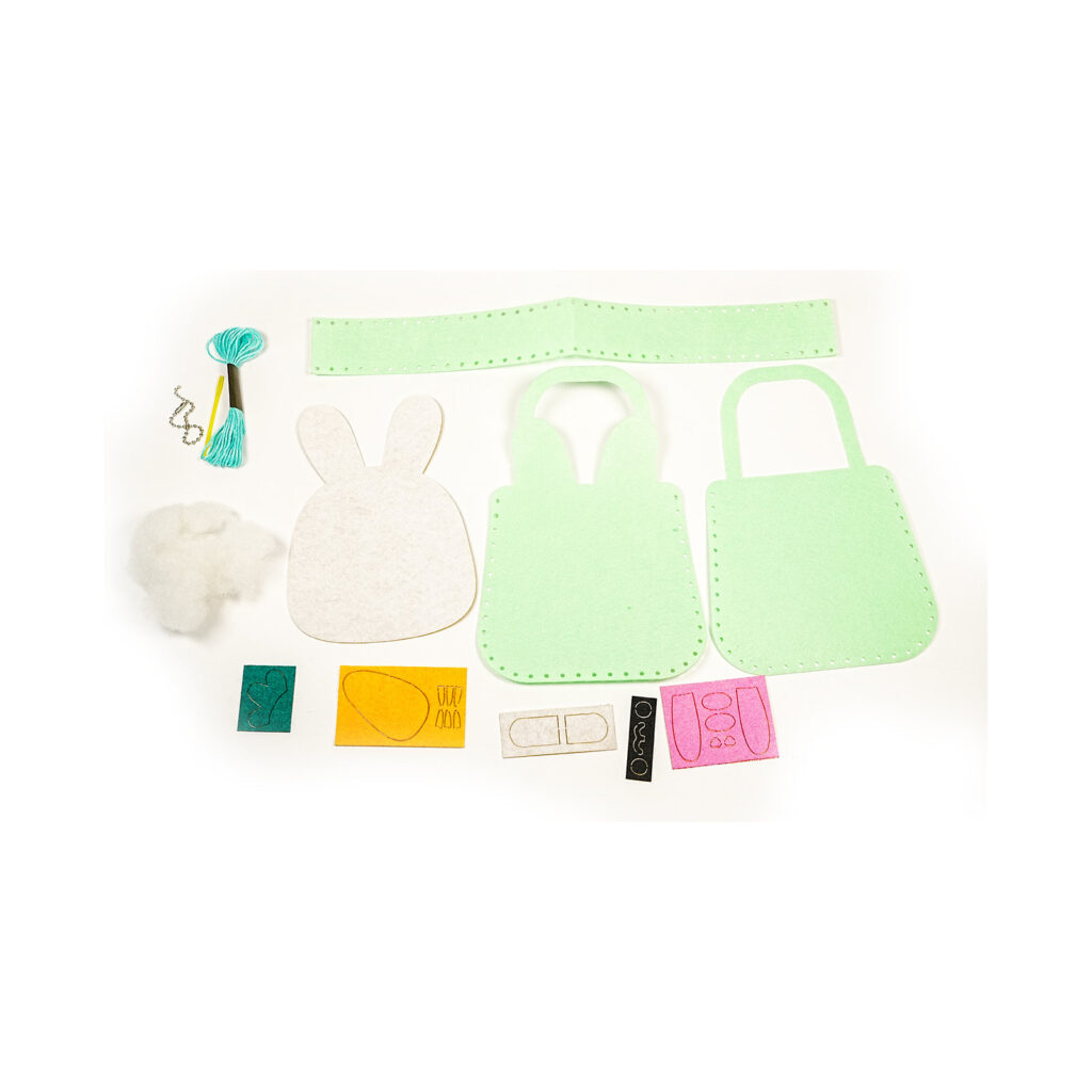 Bunny Felt Handbag Sewing Kit, 13-15 cm