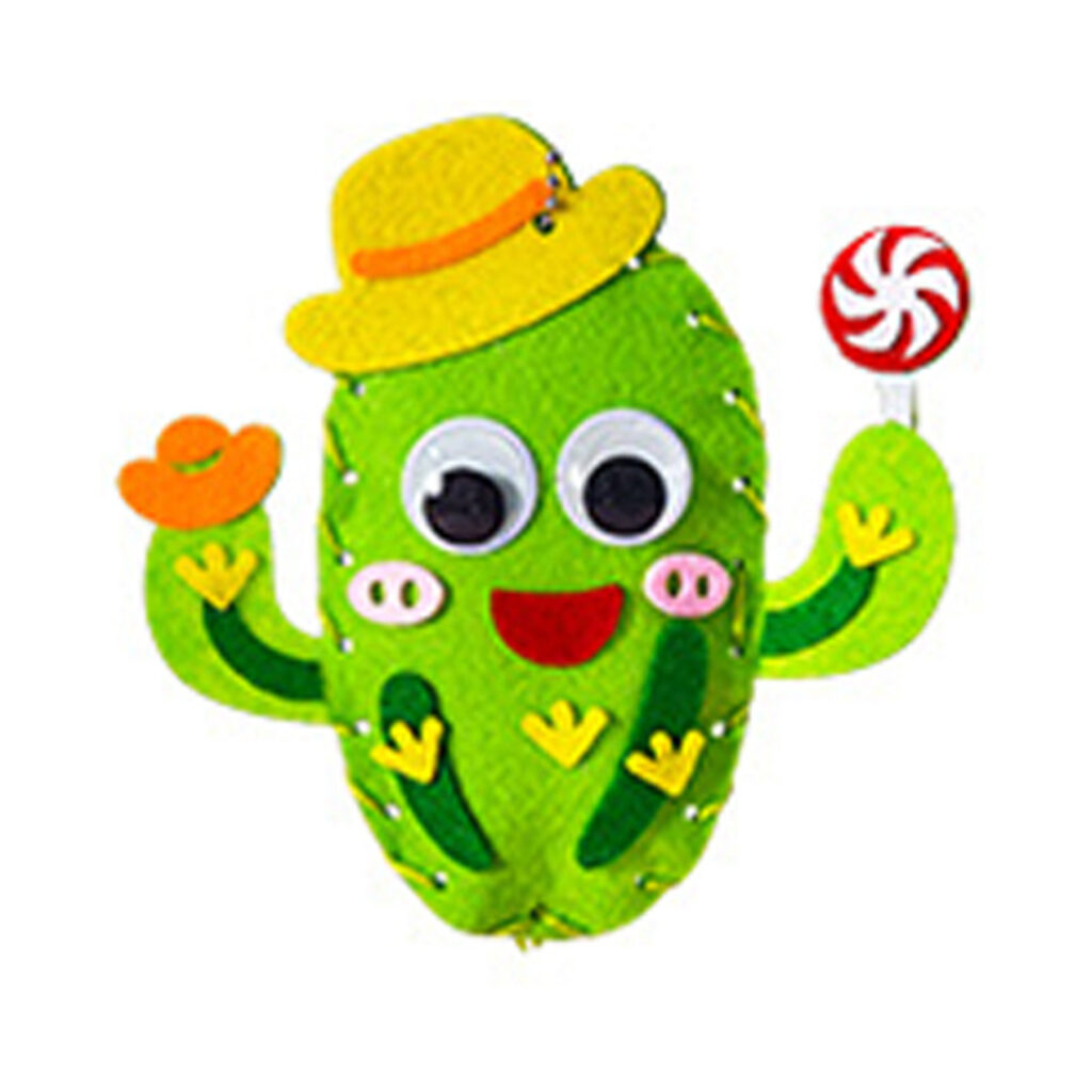 Cactus Felt Sewing Kit, 13-15 cm
