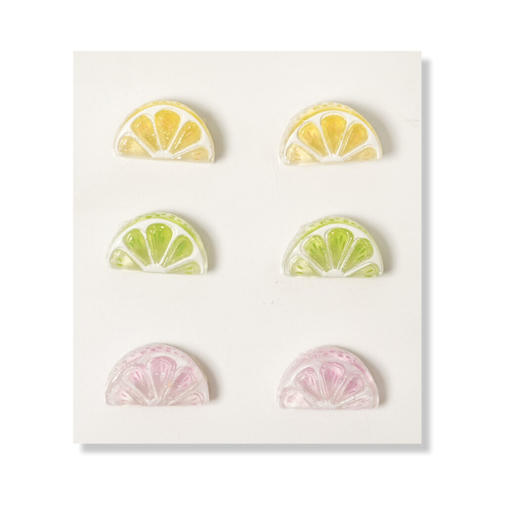 Citrus Slice Flatback Resin Embellishment, 15 x 9mm