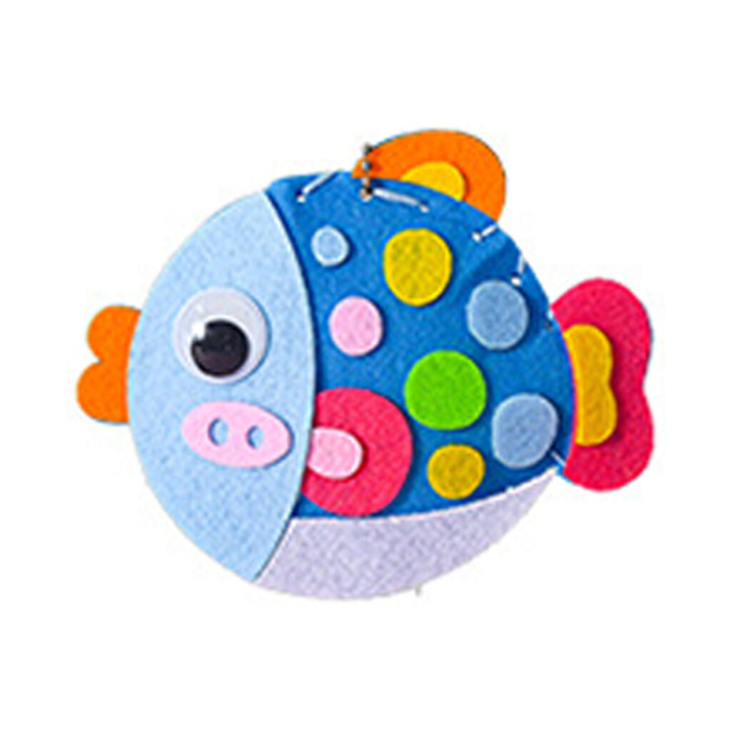 Colorful Fish Felt Sewing Kit, 13-15 cm