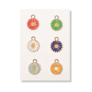 Colorful Flower Sunburst Jewelry Charms