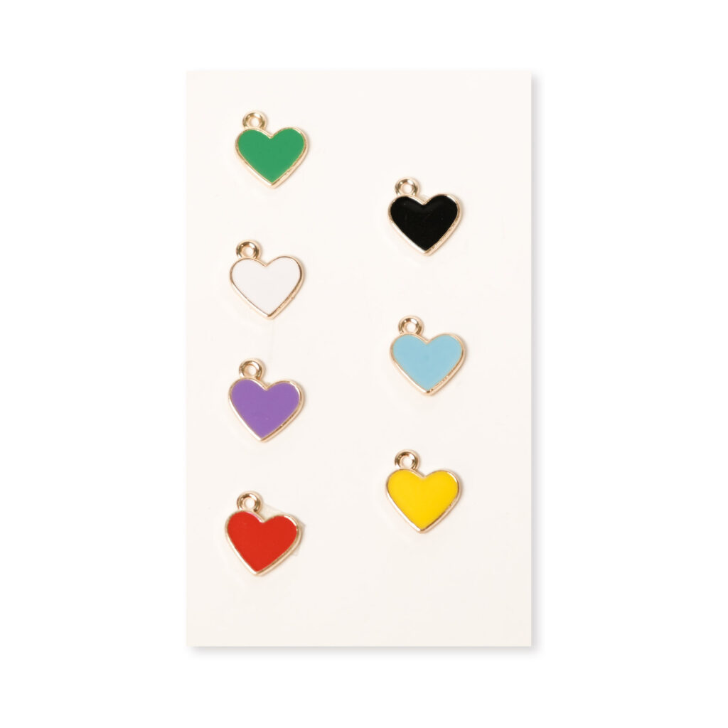 Colorful Heart Jewelry Charms