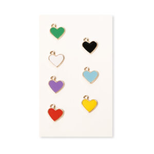 Colorful Heart Jewelry Charms