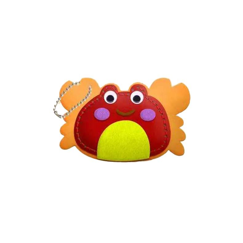Orange Crab Felt Keychain Sewing Kit, 13-15 cm