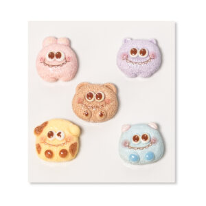 Cute Owl and Animal Face Flatback Resin Embellishment, 22 x 21mm