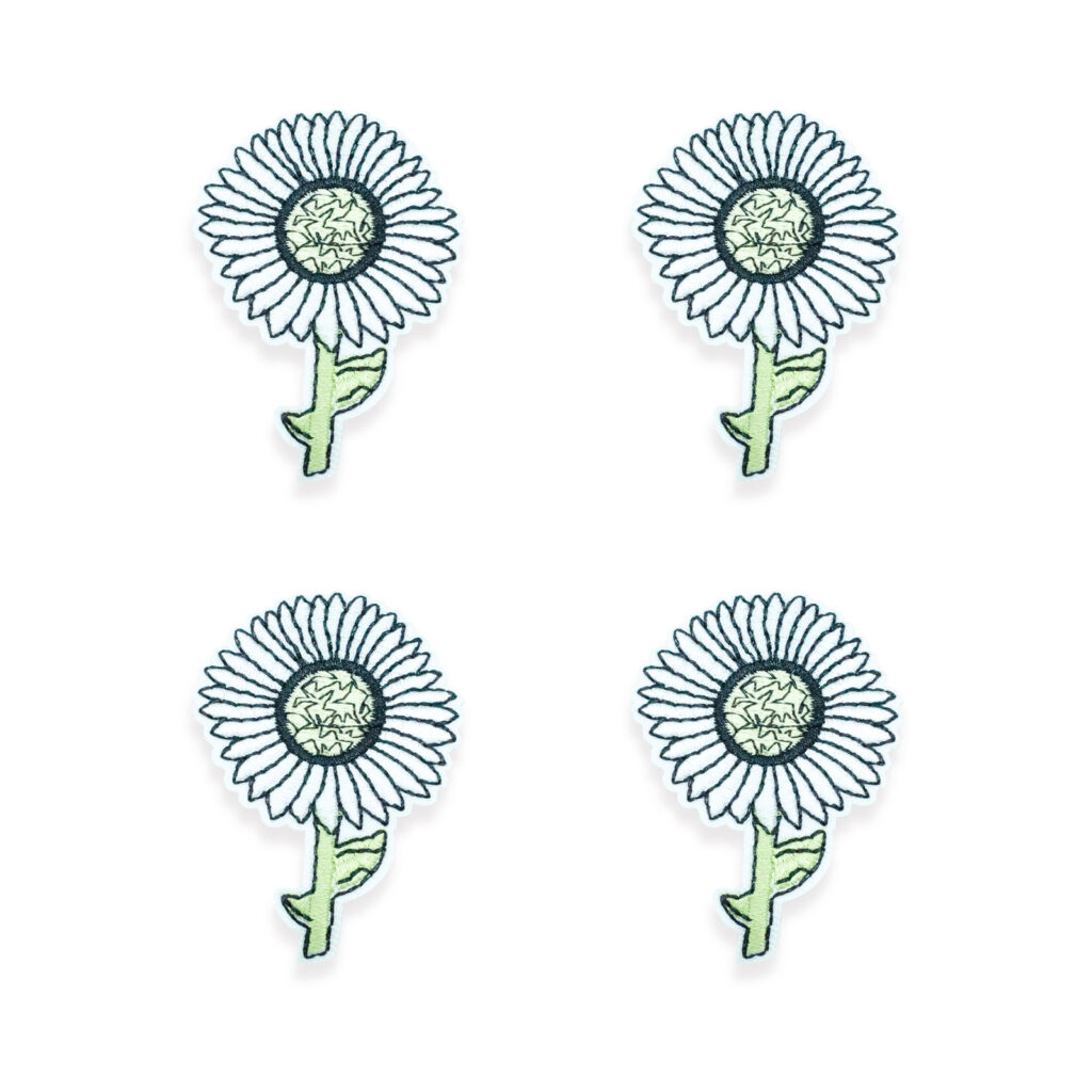 Dandelion Embroidered Patch, 4 x 5.8cm