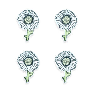 Dandelion Embroidered Patch, 4 x 5.8cm