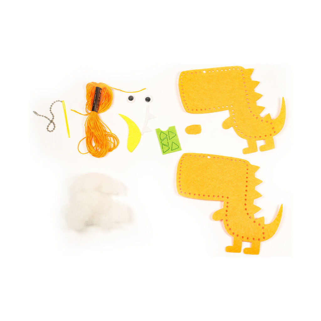 Dinosaur Felt Keychain Sewing Kit, 13-15 cm
