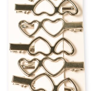 Double-Prong Peach Hair Clip, 5.5cm