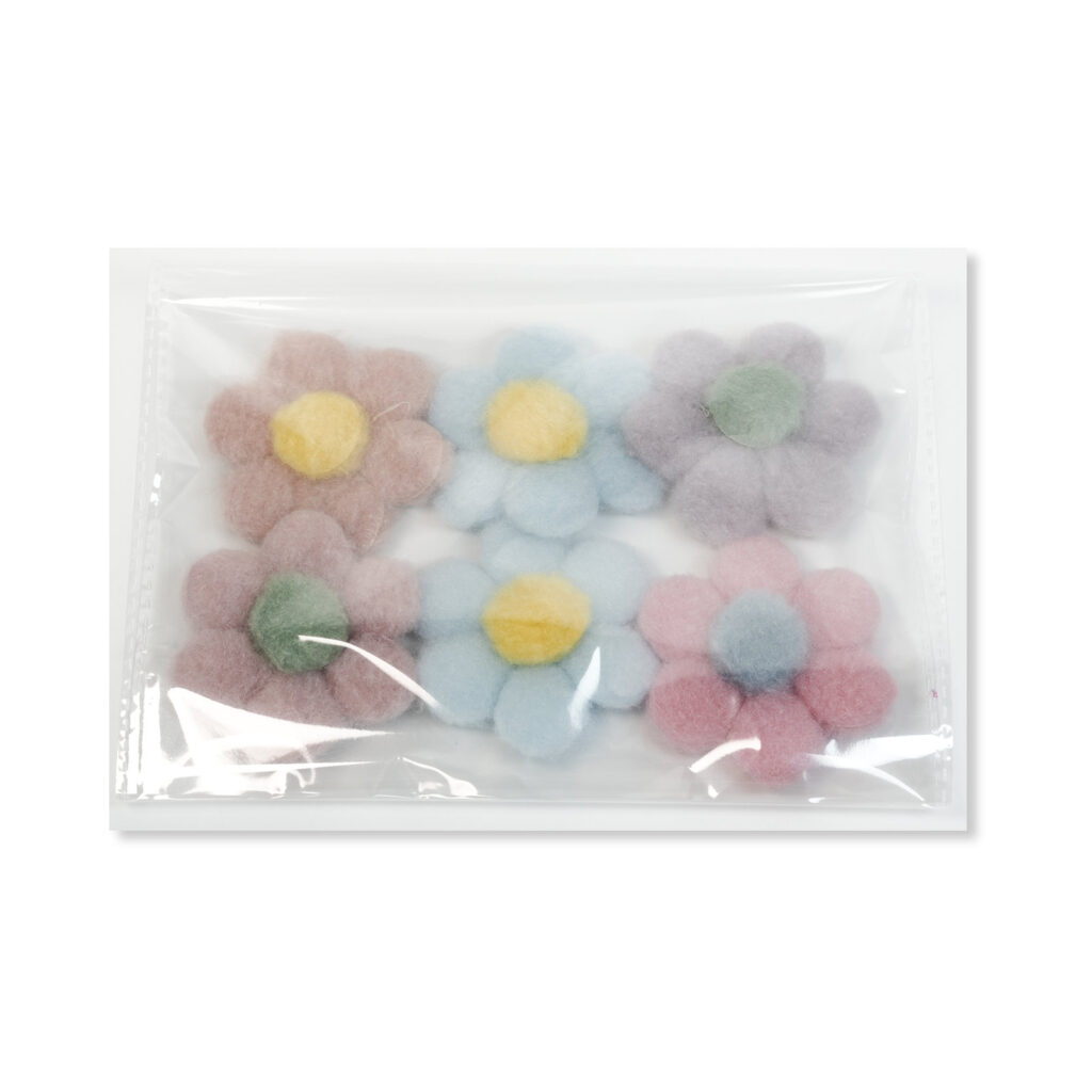 Felt Flower Appliques, 6cm