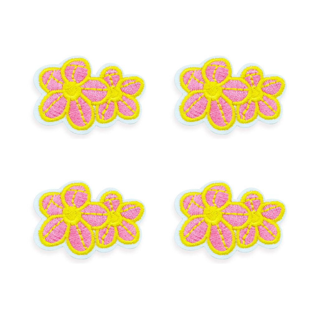 Flower Embroidered Patch, 4.3 x 3cm